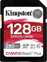 Kingston 128 GB SDXC Class 10 UHS-II U3 Canvas React Plus (SDR2V6/128GB)