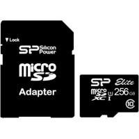 Silicon Power 256 GB microSDXC UHS-I Elite + SD adapter SP256GBSTXBU1V10SP